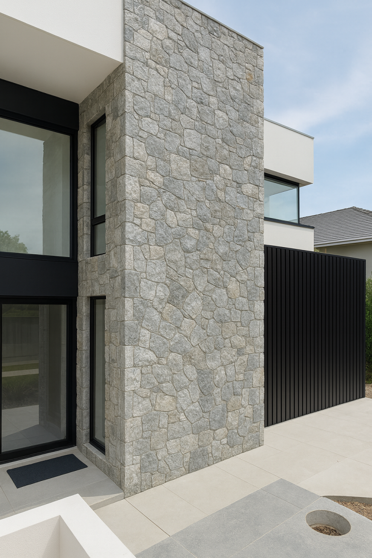 Stone cladding and stone paving services Paphos Cyprus